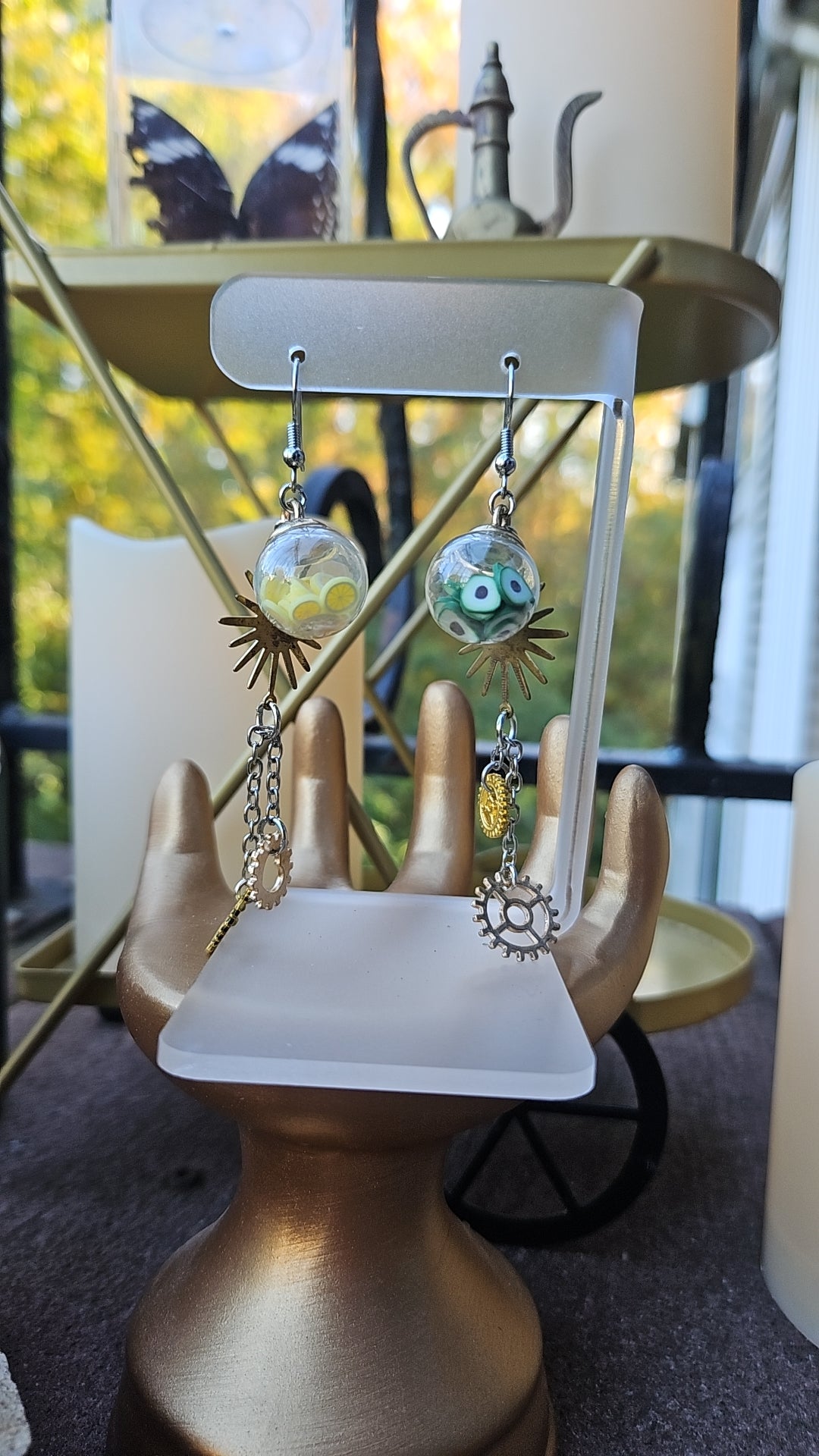 Partner approved earring bronze hands