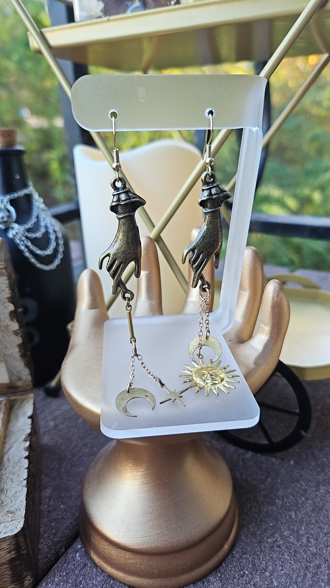 Partner approved earring bronze hands